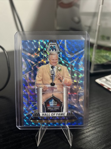 【サイン入り】BLACK AND BLUE Morten Andersen 2024 Panini Mosaic Morten Andersen #294 Mosaic Reactive Blue