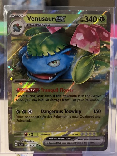 Venusaur ex - 001/142 Stellar Crown Double Pokemon - NM/MINT