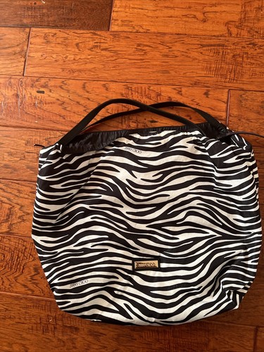 100% AUTHENTIC JIMMY CHOO ZEBRA PRINT NYLON TOTE BAG/HANDBAG 100% AUTHENTIC JIMMY CHOO ZEBRA PRINT NYLON TOTE BAG/HANDBAG