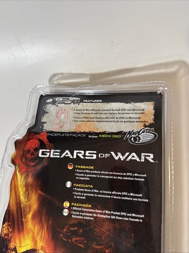 Gears of War Xbox 360 Madcatz Console Skinz Faceplate New