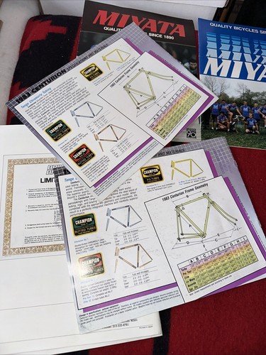 vintage bicycle catalog Centurion Miyata Bridgestone 80s