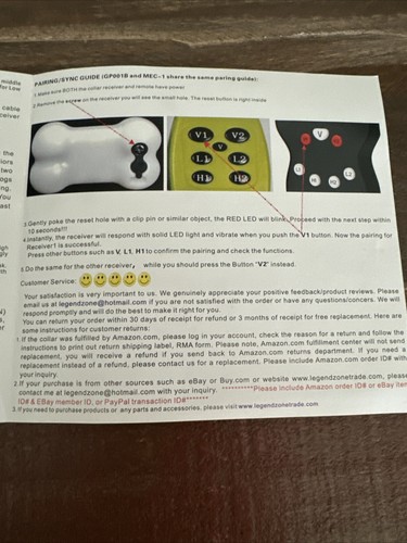 GROOVYPETS Model GP001 B REMOTE RECHARGEABLE DOG TRAINING VIBRATION SHOCK COLLAR