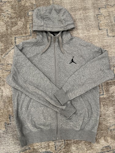 Nike Air Jordan Sweatshirt Men's Medium Gray All Day Fleece Hoodie
