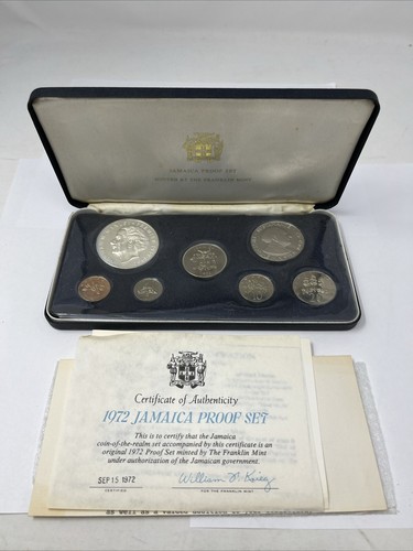 Jamaica Proof Set 銀貨 JAMAICA SILVER PROOF COIN YEAR SET 1976 BY FRANKLIN MINT
