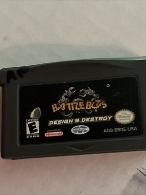 Battle Bots Design and Destroy NINTENDO Gameboy Advance GBA GAME Tested Working!
