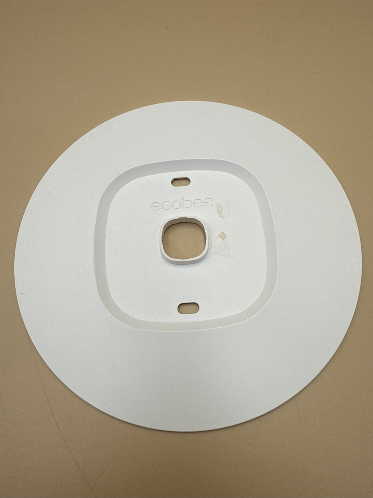 OEM White Wall Plate Bracket Round Cover For Ecobee3 lite Thermostat, Paintable