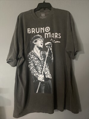 Bruno Mars Merch Intuit Dome Opening  Night T-shirt Size 2X Concert Shirt