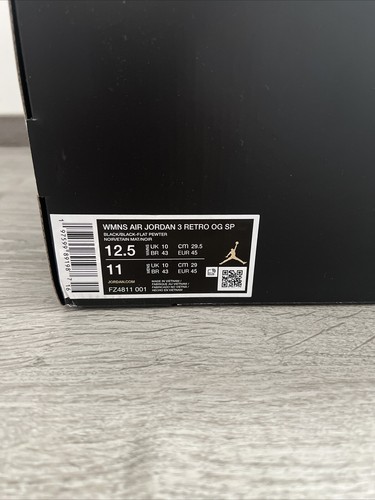 JORDAN AIR JORDAN 3 A MA MANIÉRE “WHILE YOU WERE HERE” - EU 45 / US W12,5 / UK 10 ?