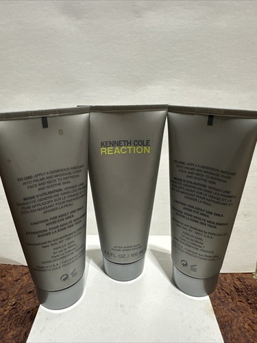 LOT 3 Kenneth Cole Reaction After Shave Balm, 3.4 oz sealed