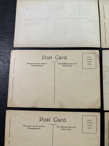 Antique Original Aviation Airplane Historical Graphic Picture Post Cards (6)