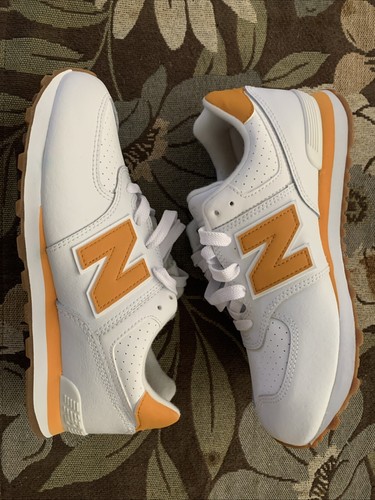 New Balance 574 White and light Brown and orange GC574FCS