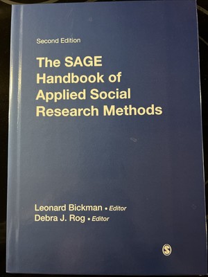 The Sage Handbook Of Applied Social Research Methods 2nd Edition - Beckman & Rog