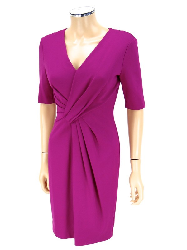 magenta shift dress
