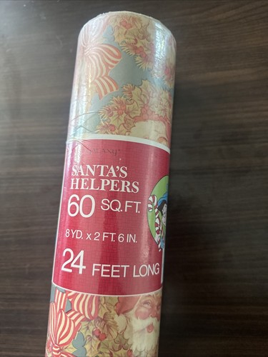 Vintage Santa Christmas Wrapping Paper Gift Wrap Roll  60SF Galaxy New