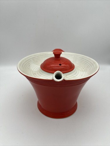 Hall China Co. Original Red Melody Teapot w/Lid 1933-1953 USA @@@@@@@@@@@@@@@@@@