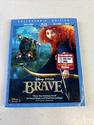 New Brave Collectors' Edition  Blu-ray + DVD w/ slipcover Pixar Disney Sealed