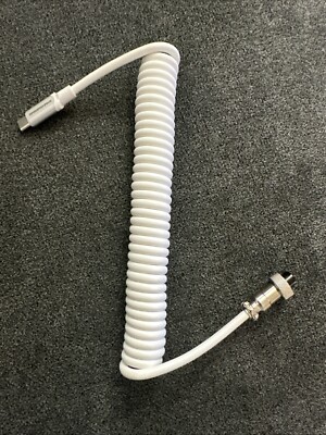 Mechanical Keyboard Aviator Cable Aviation Connector Coiled Type-C. READ
