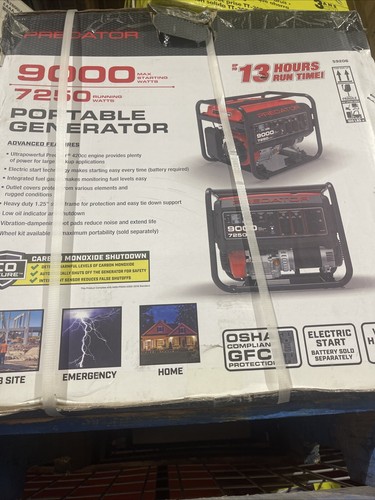 Brand New Predator 9000 Watt Gas Powered Portable Generator – Local Pickup Only