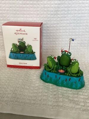 Hallmark Ornament 2013 MAGIC SOUND & MOTION JINGLE FROGS