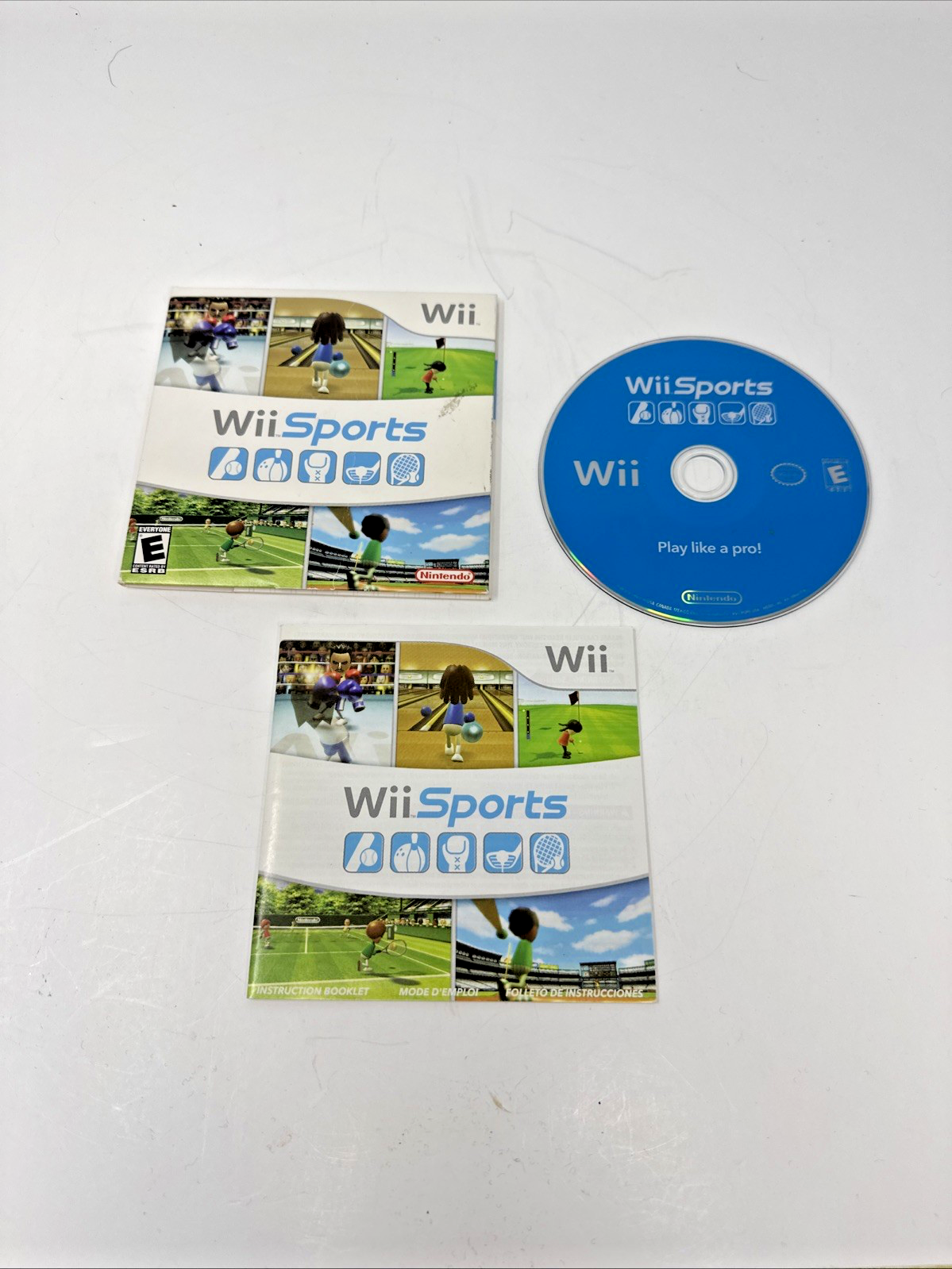 Wii Sports Game Disc (Nintendo Wii, 2006-2007) Disk, Manual