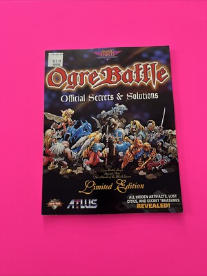 Ogre Battle Official Secrets & Solutions Guide Prima Games Sony PS1 / SNES