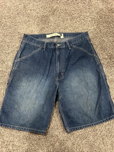 GAP Jean Shorts Denim Cotton Men SZ 34 Blue Straight VTG