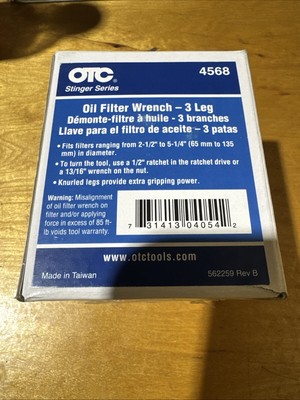 OTC 4568 3 Leg Oil Filter Wrench 20/2'' to 50/4'' Capacity! Fast Shipping!