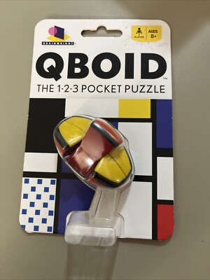 Qboid The 1-2-3 Pocket Puzzle Challenge Brainwright Ceaco Brand New Sealed
