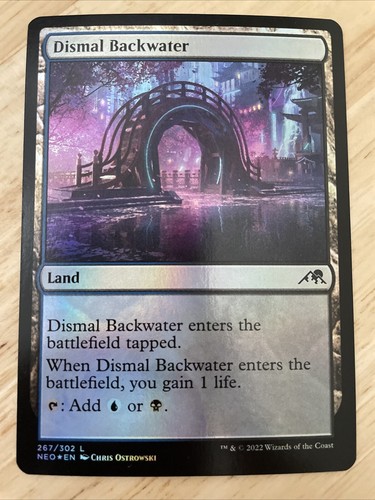 MTG Dismal Backwater Kamigawa: Neon Dynasty #267/302 FOIL