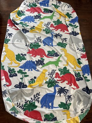 Sweet Dreams 1990s Twin Bed Fitted Vintage Dinosaur Primary Colors Kids USA