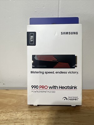 Samsung 990 Pro With Heatsink PCLe 4.0 NVMe M.2 SSD 1tb New