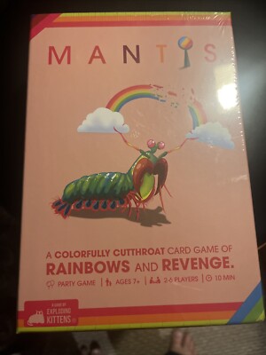 Mantis Card Game Exploding Kittens Party Game Cutthroat Rainbows Revenge Age 7+
