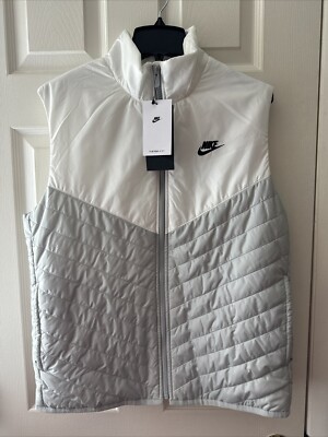 Nike Therma-FIT Windrunner Men's S Midweight Puffer Vest FB8201-077 White/Gray