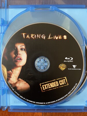 Taking Lives (Blu-ray, 2004) Angelina Jolie Extended Cut NO CASE DISC ONLY
