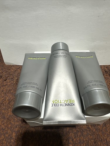 LOT 3 Kenneth Cole Reaction After Shave Balm, 3.4 oz sealed