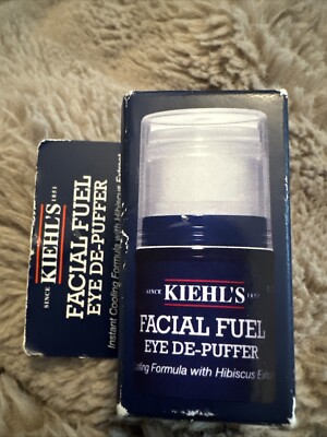 KIEHL'S FACIAL FUEL EYE DE-PUFFER INSTANT COOLING FORMULA W/ HIBISCUS EXTRACT 
