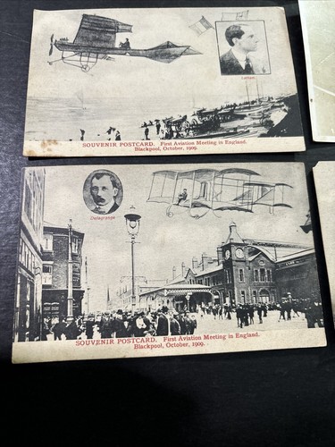Antique Original Aviation Airplane Historical Graphic Picture Post Cards (6)