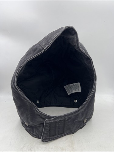 Carhartt Mens 102367 Black Canvas Quilt Lined Hood Snap and Carhartt Mens 102367 Black Canvas Quilt Lined Hood Snap and