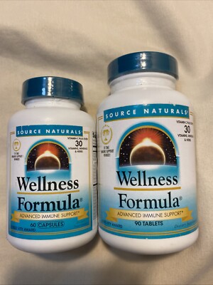 2X Source Naturals Wellness Formula Advanced Immune 150 Caps Total Exp 03/27 +