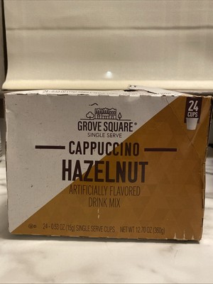 Grove Square Cappuccino, Hazelnut, 24 Single Serve Cups
