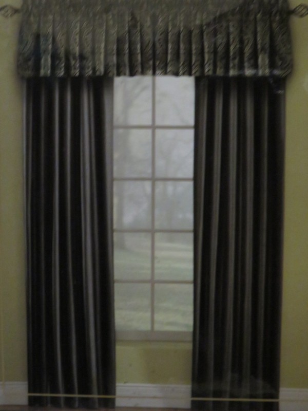 New American Century Home Baxter Drapery Panel Set Royal Blue Gold