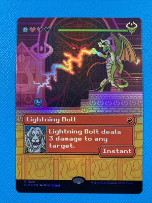Lightning Bolt   Borderless FOIL   MTG NM Pixel Perfect Secret Lair (1822)