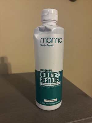 Manna Liposomal Collagen Peptides Chocolate Toffee Mfg 2/23