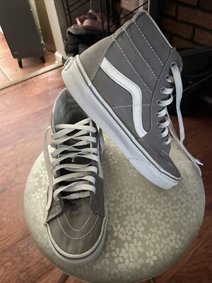 VANS SK8-Hi Old Skool High Top Gray Skateboarding Shoes men's size 4.5 Women s 6