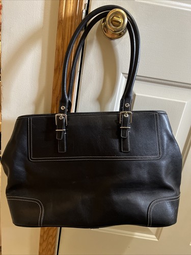 00’s coach leather hand bag black grunge 00's coach leather hand bag BLACK grunge