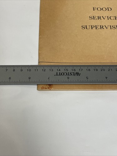 1948 Food Service Supervision Training Book US Army Military Booklet Mess KP