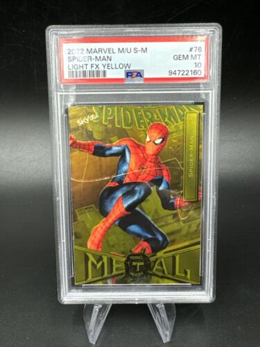 2022 Skybox Marvel Metal Universe Light FX Yellow Spider-Man 2022 Skybox Marvel Metal Universe Light FX Yellow Spider-Man