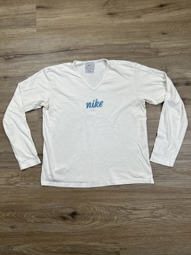 トップス y2k vintage NIKE long sleeve Vintage 90s/Y2K Silver Tag Nike Spell Logo Long Sleeve Shirt