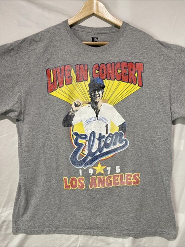 ６　roku tシャツ Elton John 1975 Los Angeles Elton John In Los Angeles 1975 Concert T-Shirt Cropped