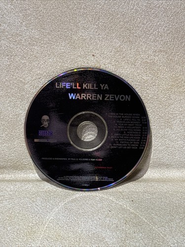 Warren Zevon Life'll Kill Ya CD (Disc Only) 699675100322| eBay